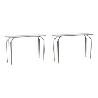 Pair of consoles, model "R.Dubois". Work of art craftsmanship.