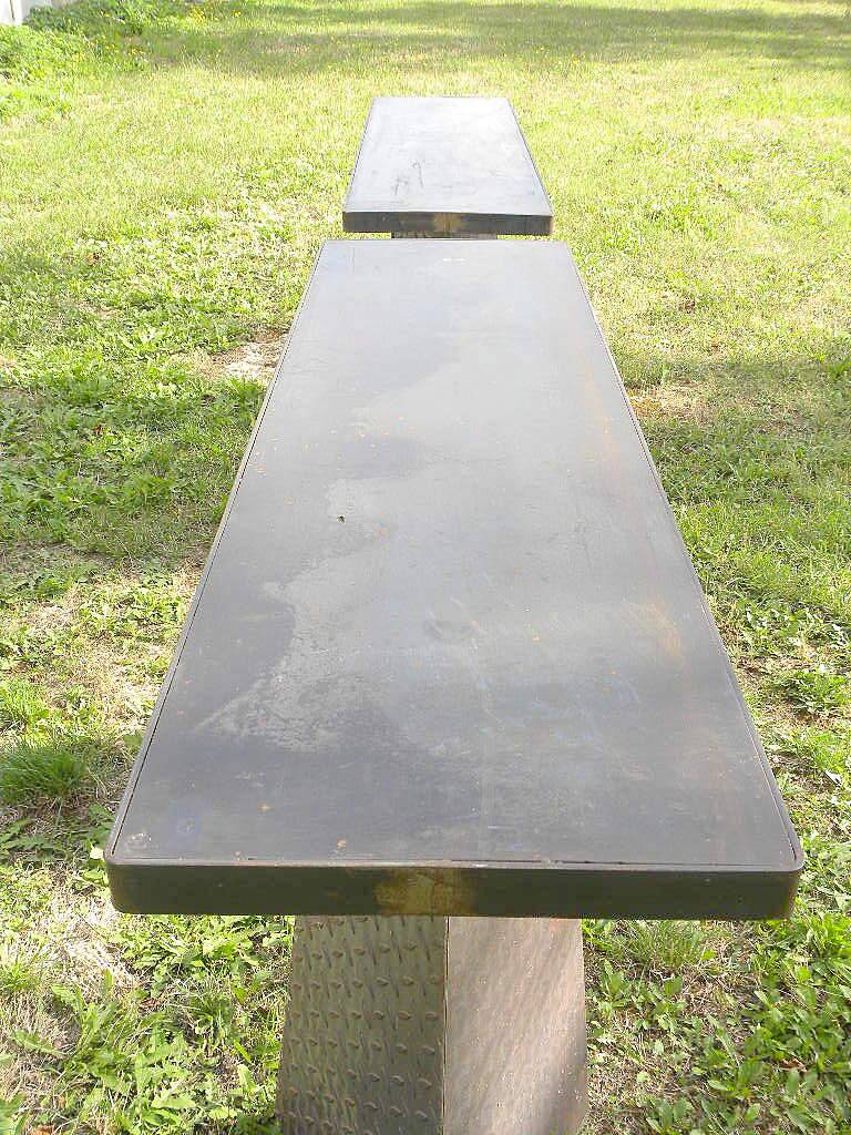 Pair of metal consoles