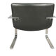 Modern leather and steel armchair