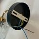 Old swan neck wall light in brass and thick glass tulip LAMP-7101