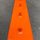 Orange coat rack from the mid-century space age, 1960s.