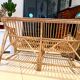 Vintage rattan bench sofa