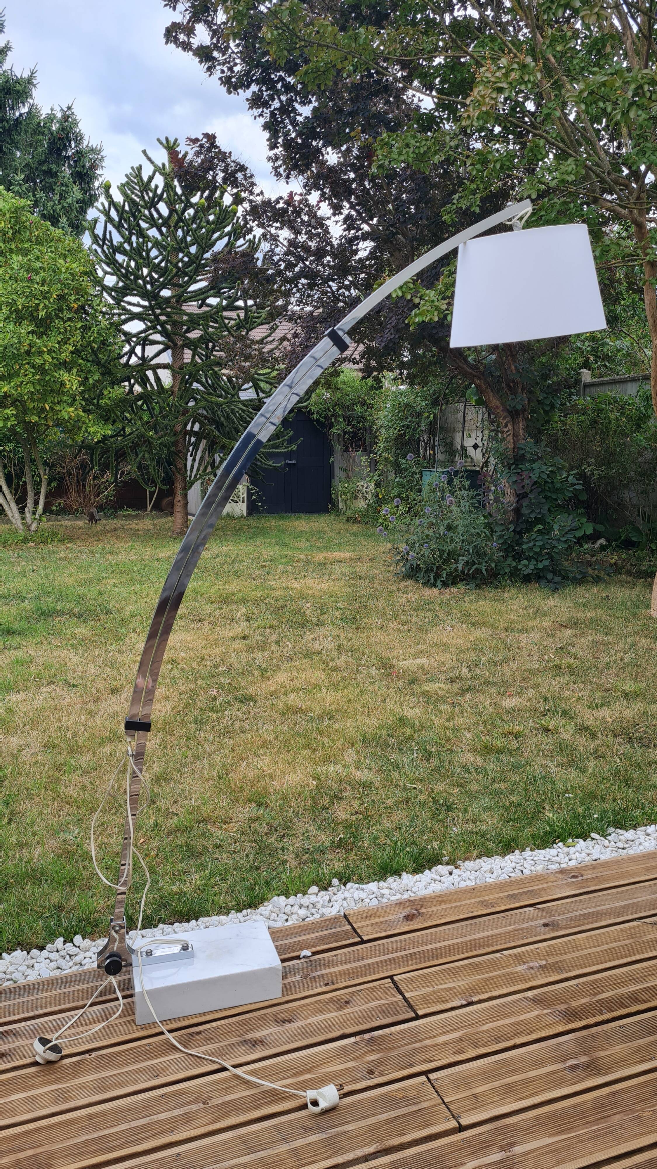 Lampadaire type arc Télescopique années 70 par Goffredo Reggiani