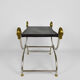 Neoclassical swan-headed curule circa 1960