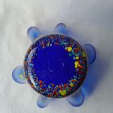 Speckled blue murano vase