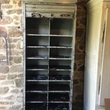 Industrial cabinet with sliding curtain