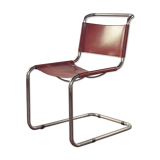 Bauhaus cognac leather chair b33 by Marcel Breuer