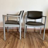 Pair of gray Scandinavian style armchairs
