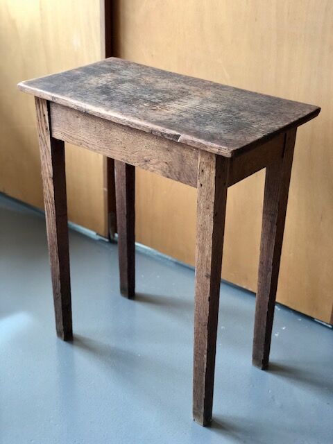 Console table in raw wood
