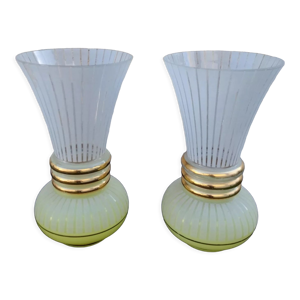 Vases en verres granité années
