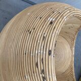 Set of Rattan Bamboo Kids Armchair Mid - Century Gabriella Crespi Style