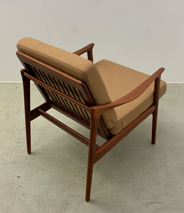 Fauteuil en teck par Fredrik A. Kayser pour Vatne Mobler années 60