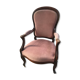Louis Philippe pink velvet armchair