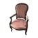 Louis Philippe pink velvet armchair