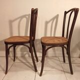 Set of 4 chairs bistrot 1900 by J and J Kohn model 462