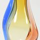 1960s blown glass three-colour vase