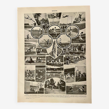 Photographic plate on sport and the Olympics - 1930