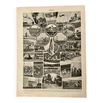 Planche photographique sur le sport et JO - 1930
