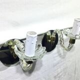 Pair of glass and mirror sconces