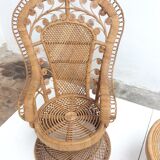 Emmanuelle vintage s 1970 Indonesia rattan chair