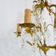 Bronze cage chandelier and glass stamps, at 5 lights. Year 50 60