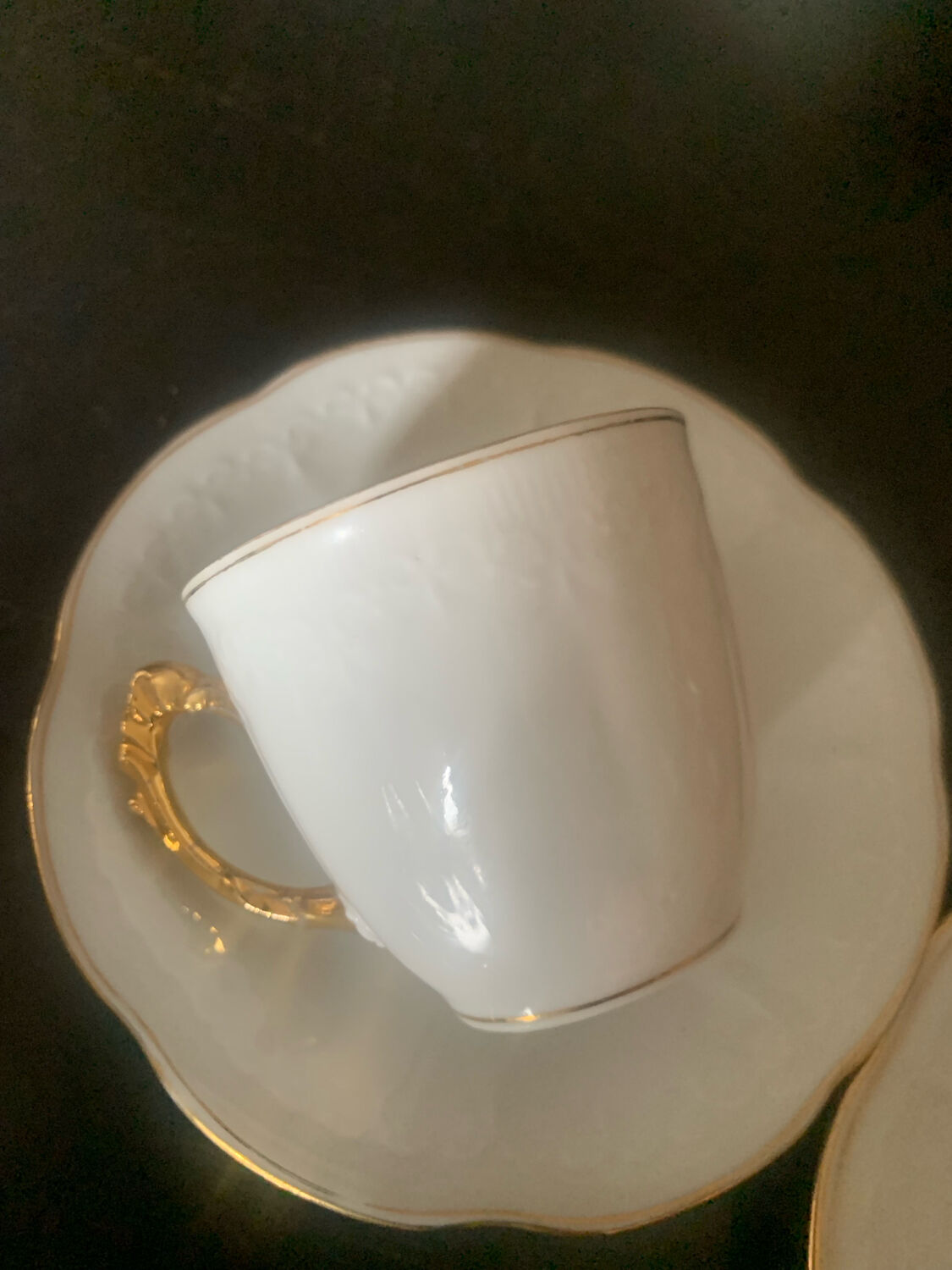 Set of 6 coffee cups and saucers