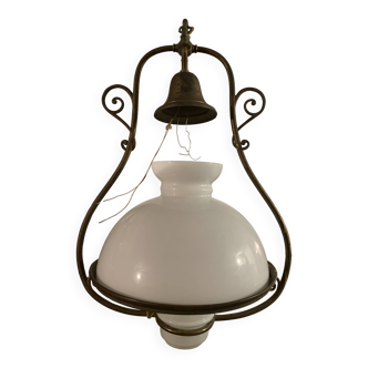 Suspension in opaline and brass