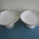 pair of St Amand earthenware compote dishes, new factories, 30s