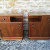 Walnut bedside tables