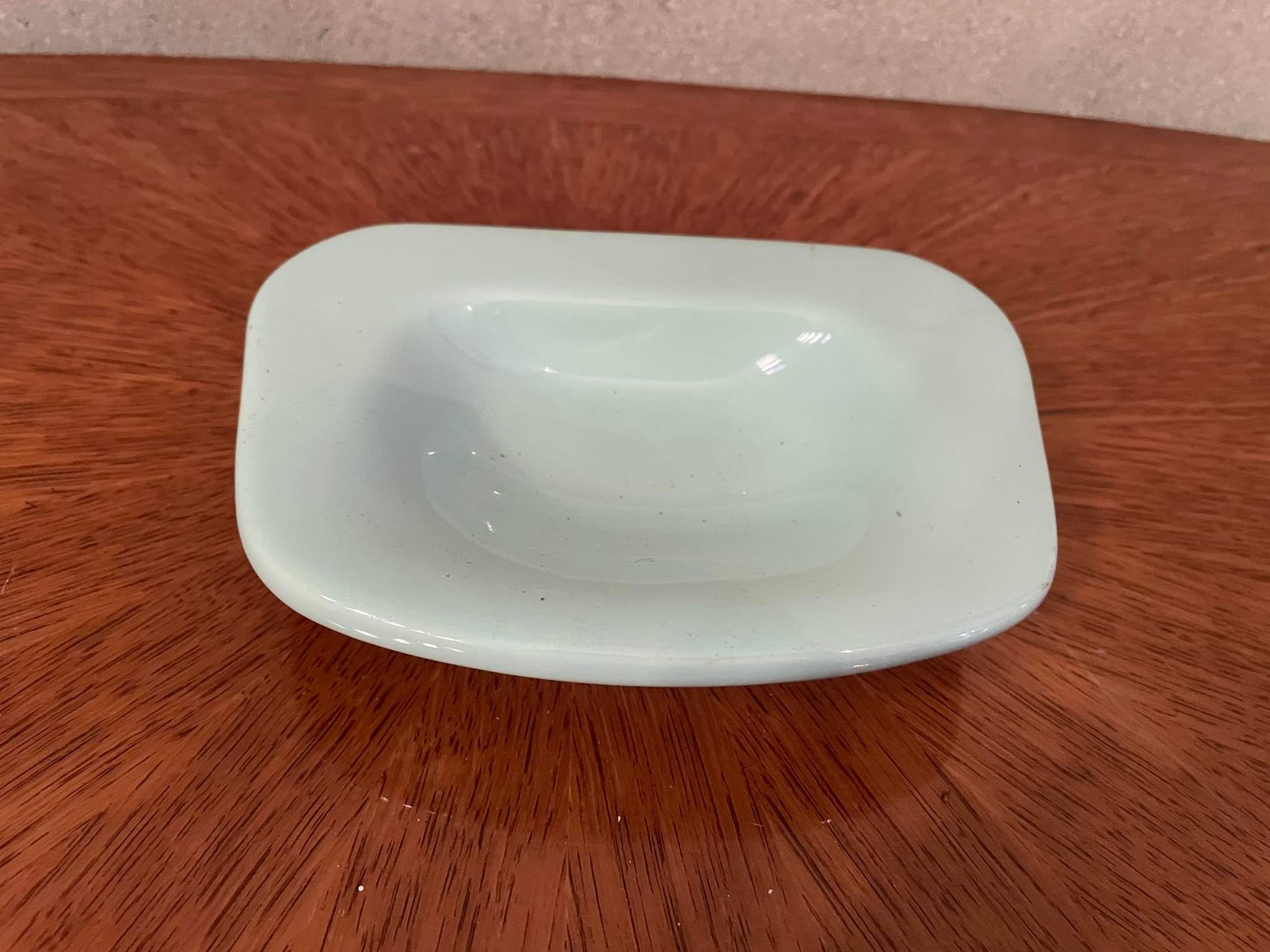 Vintage celadon water-green ceramic soap holder
