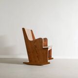 Vintage Swedish Wooden Pine Rocking Chairs by Axel Einar Hjorth, 1930s