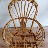Fauteuils rotin et table
