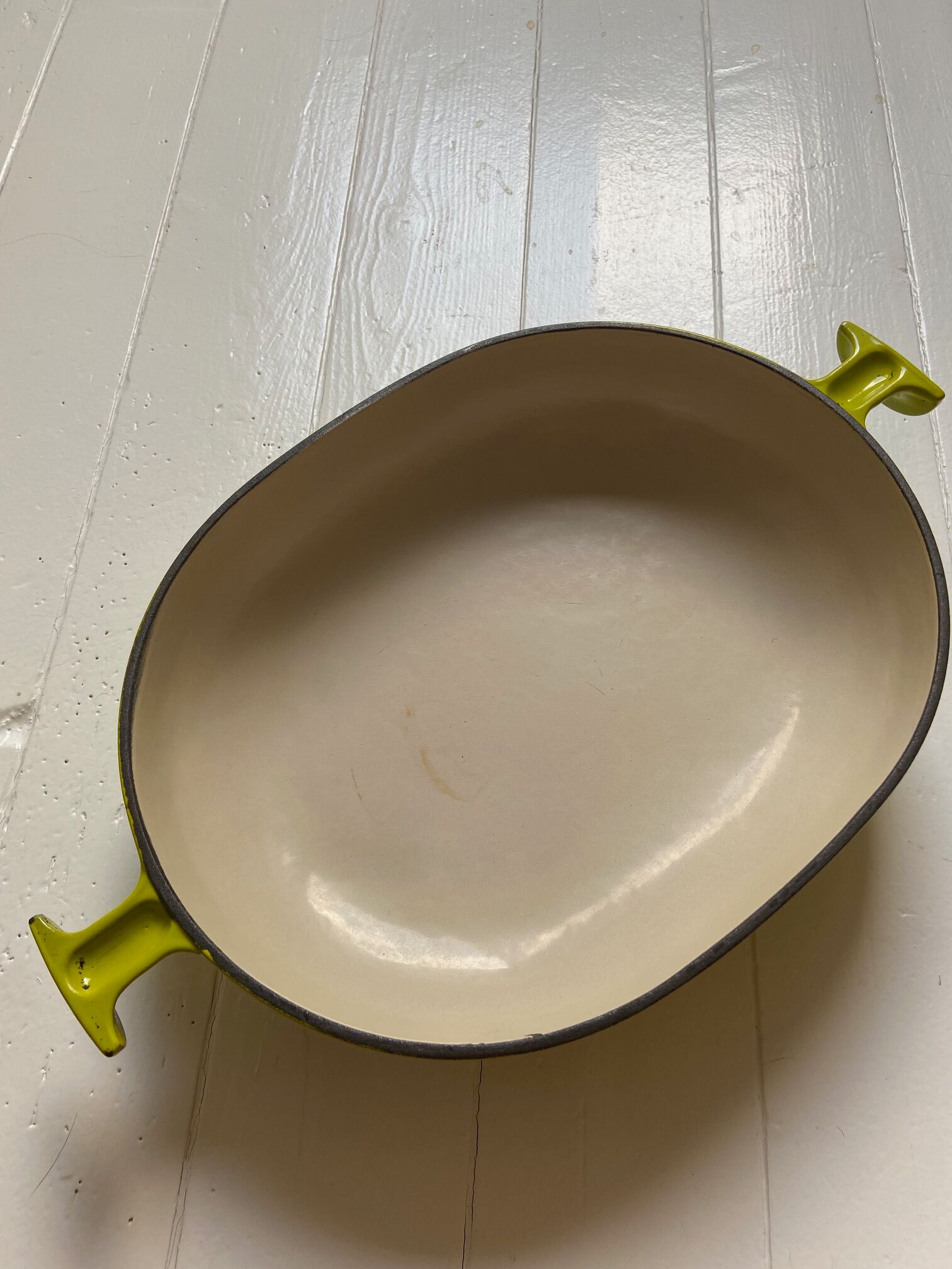 Vintage cast iron gratin dish Le Creuset