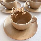 French stoneware cup and saucer
