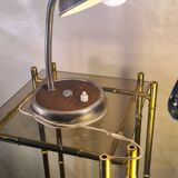 small desk lamp 1950 a 60 aluminum faux wood original electricity works well, rep breed