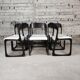 Lot de 6 chaises Baumann traineau