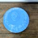 Blue moulded opaline bonbonnière, first half of the 20th century.