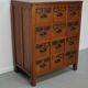 Vintage Dutch Teak Apothecary / Filing Cabinet, 1930s