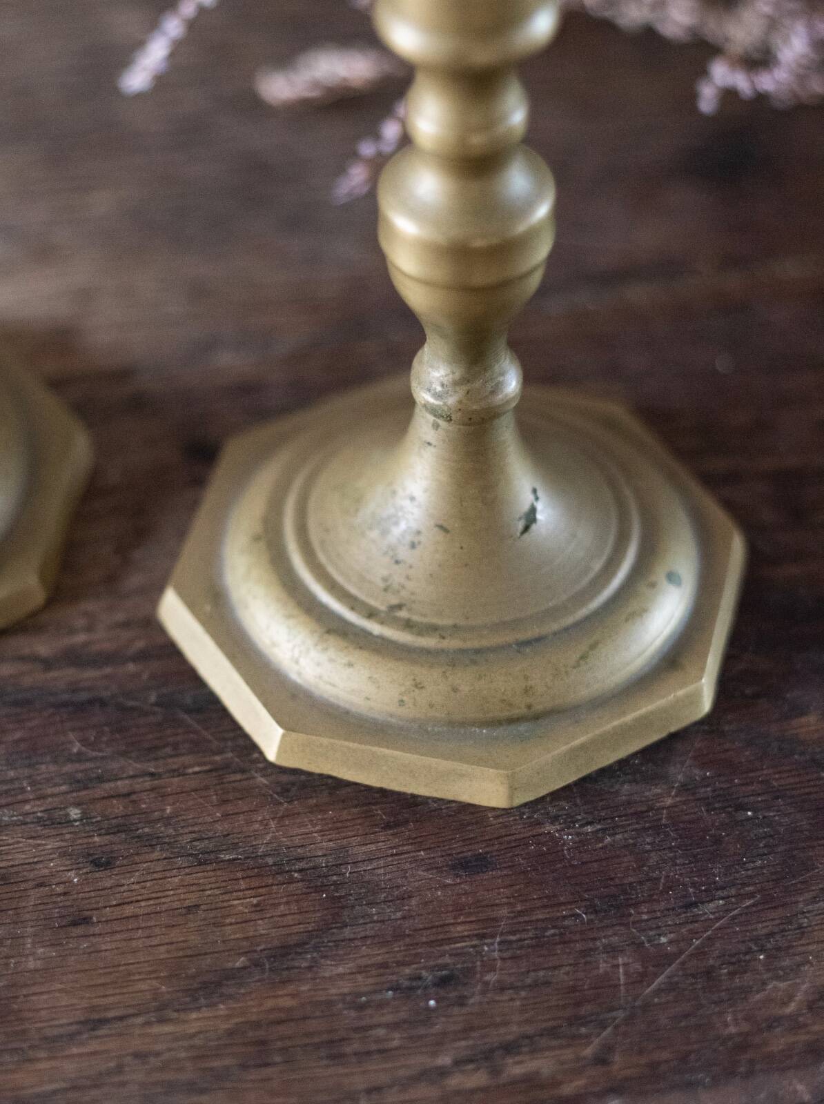 Pair of vintage brass candlesticks