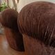 2 vintage velvet lounge chairs 70s