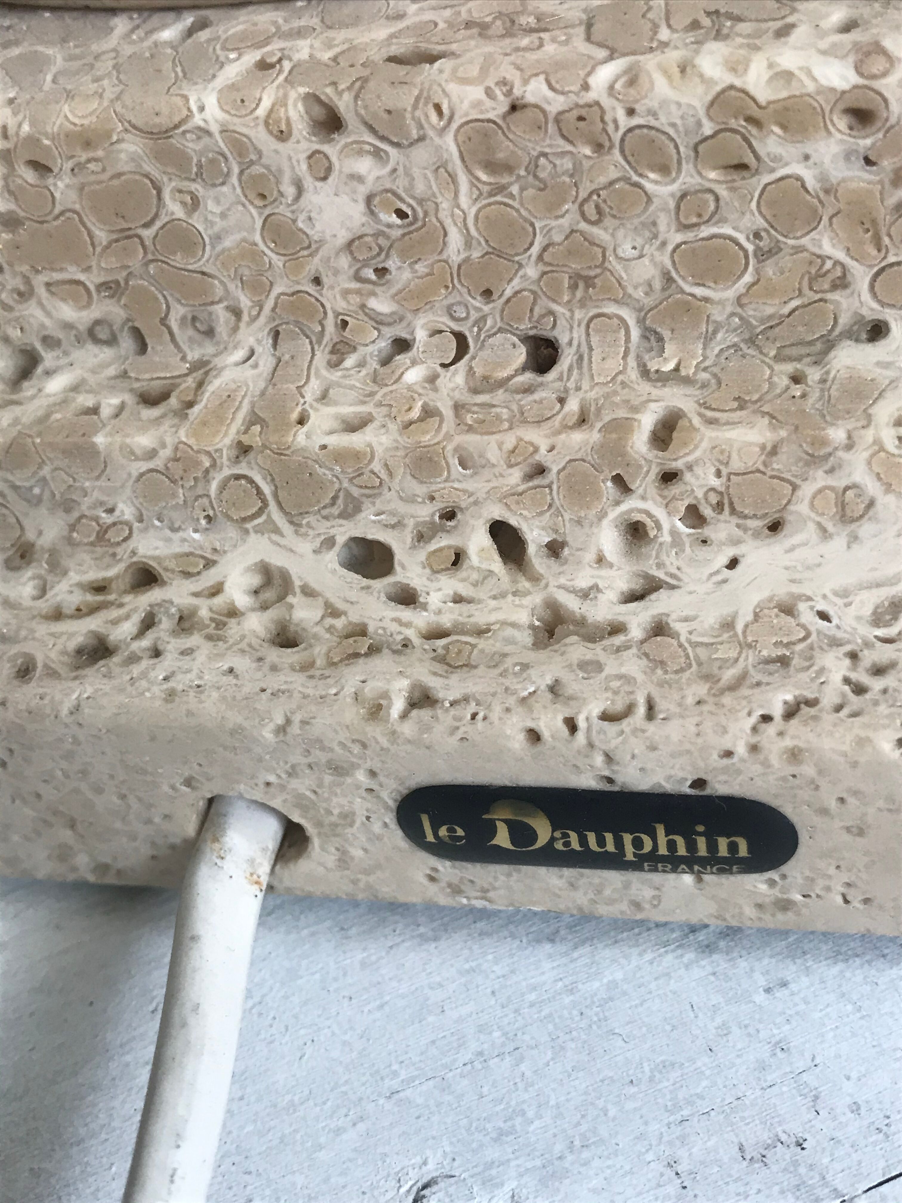 Stone lamp the Vintage Dolphin 55cm