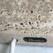 Pied de lampe en pierre le dauphin vintage 55cm