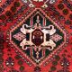 Vintage Traditional Tribal Rug 284x175 cm Wool Oriental HandMade Rug, Red Black