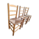 3 chaises paillées vintage, meubles sièges anciens