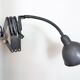 Grey Industrial Gooseneck Scissor Wall Lamp from Elektroinstala, 1960s