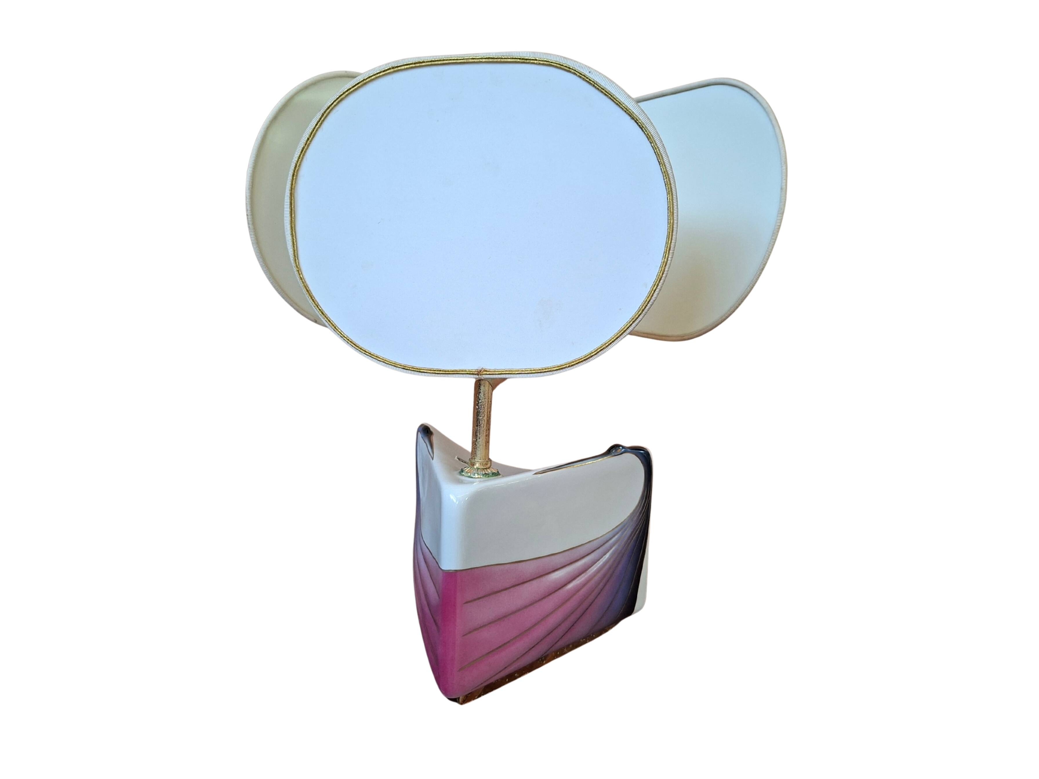 Lampada da tavolo anni '70, realizzata dalla rinomata manifattura ceramica