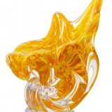 Hand-Shaped Orange Glass Vase, 1970s