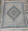 Tapis margoum tissé mains bleu et blanc