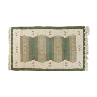 Tapis vintage scandinave du milieu du siècle, 140 cm x 81 cm