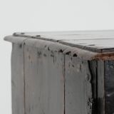 Unique antique English cabinet on stand made of oak from the 17th century